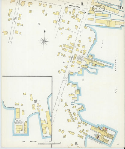 Sanborn Fire Insurance Map from Eastport, Washington County, Maine (1903), Sheet #0016 - Complete Map Set gallery image, historic Sanborn map, vintage wall art, Maine Maine