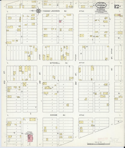 Sanborn Fire Insurance Map from Hibbing, Saint Louis County, Minnesota (1913), Sheet #0012 - Complete Map Set gallery image, historic Sanborn map, vintage wall art, Minnesota Minnesota