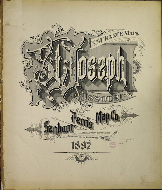 Sanborn Fire Insurance Map from Saint Joseph, Buchanan County, Missouri. (1897) – Historic Sanborn Fire Insurance Map Print
