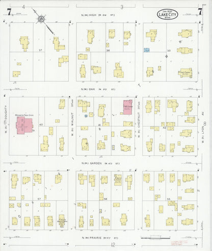 Sanborn Fire Insurance Map from Lake City, Wabasha County, Minnesota (1930), Sheet #0007 - Historic Sanborn Fire Insurance Map Print, vintage old map wall art, antique decor, genealogy gift, Minnesota Minnesota map