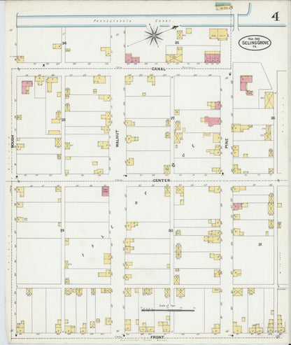 Sanborn Fire Insurance Map from Selins Grove, Snyder County, Pennsylvania (1905), Sheet #0004 - Complete Map Set gallery image, historic Sanborn map, vintage wall art, Pennsylvania Pennsylvania