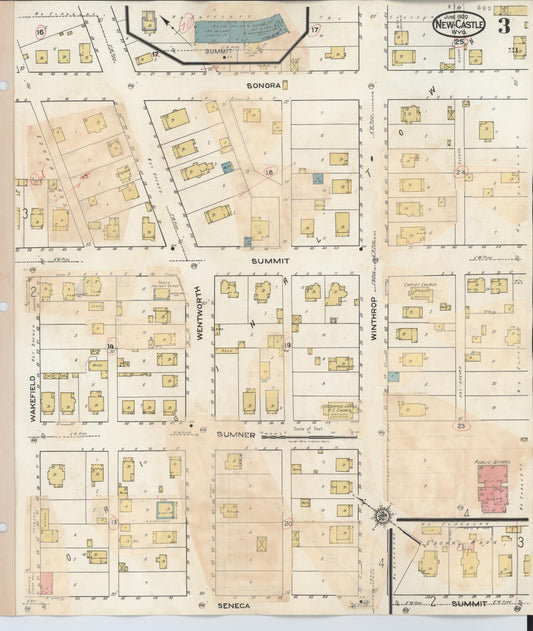 Sanborn Fire Insurance Map from Newcastle, Weston County, Wyoming (1936), Sheet #0004 - Historic Sanborn Fire Insurance Map Print, vintage old map wall art, antique decor, genealogy gift, Wyoming Wyoming map