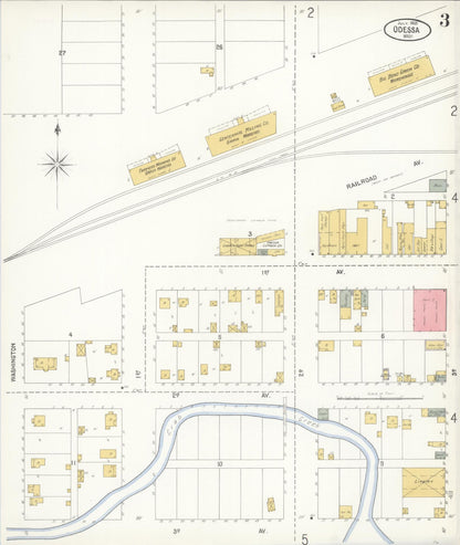 Sanborn Fire Insurance Map from Odessa, Lincoln County, Washington (1905), Sheet #0003 - Complete Map Set gallery image, historic Sanborn map, vintage wall art, Washington Washington