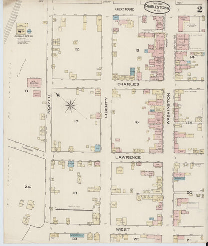 Sanborn Fire Insurance Map from Charles Town, Jefferson County, West Virginia (1885), Sheet #0002 - Complete Map Set gallery image, historic Sanborn map, vintage wall art, West Virginia West Virginia