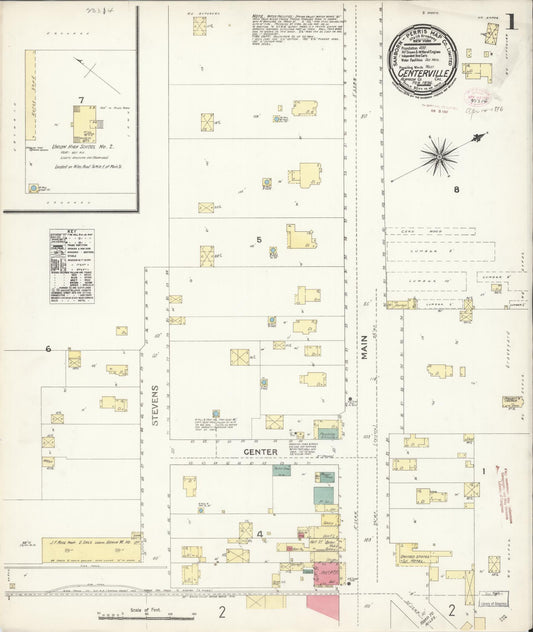 Sanborn Fire Insurance Map from Centerville, Alameda County, California (1896), Sheet #0001 - Historic Sanborn Fire Insurance Map Print, vintage old map wall art, antique decor, genealogy gift, California California map