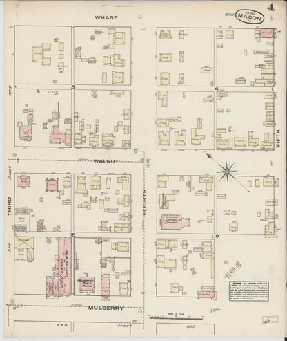 Sanborn Fire Insurance Map from Macon, Bibb and Jones County, Georgia (1884), Sheet #0004 - Complete Map Set gallery image, historic Sanborn map, vintage wall art, Georgia Georgia