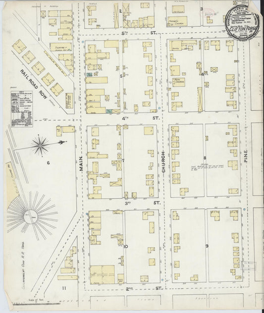Sanborn Fire Insurance Map from Clifton Forge, Independent Cities (prior to 2001), Virginia. (1891) – Historic Sanborn Fire Insurance Map Print