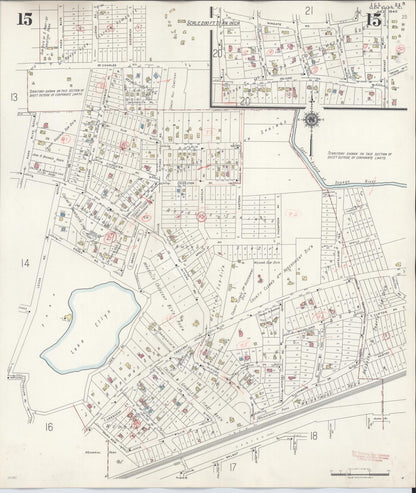 Sanborn Fire Insurance Map from Glen Ellyn, Du Page County, Illinois (1946), Sheet #0015 - Complete Map Set gallery image, historic Sanborn map, vintage wall art, Illinois Illinois
