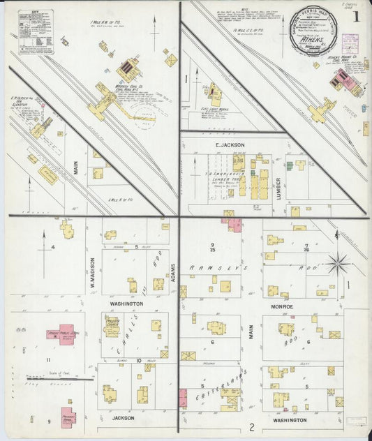 Sanborn Fire Insurance Map from Athens, Menard County, Illinois. (1901) – Map View