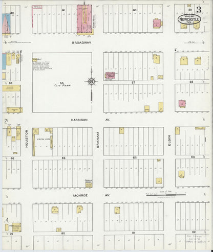 Sanborn Fire Insurance Map from Newcastle, Young County, Texas (1921), Sheet #0003 - Complete Map Set gallery image, historic Sanborn map, vintage wall art, Texas Texas