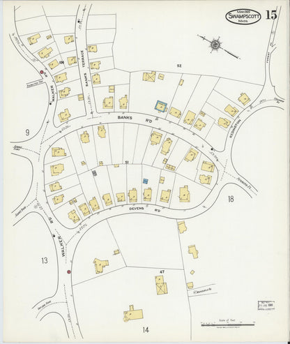 Sanborn Fire Insurance Map from Swampscott, Essex County, Massachusetts (1920), Sheet #0015 - Complete Map Set gallery image, historic Sanborn map, vintage wall art, Massachusetts Massachusetts