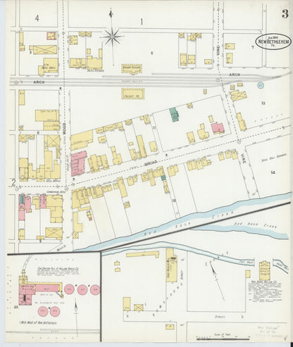 Sanborn Fire Insurance Map from New Bethlehem, Clarion County, Pennsylvania (1899), Sheet #0003 - Complete Map Set gallery image, historic Sanborn map, vintage wall art, Pennsylvania Pennsylvania
