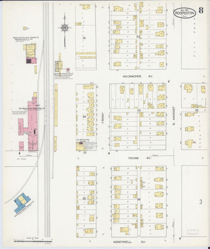 Sanborn Fire Insurance Map from Hoopeston, Vermilion County, Illinois (1913), Sheet #0008 - Complete Map Set gallery image, historic Sanborn map, vintage wall art, Illinois Illinois
