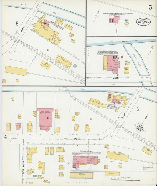 Sanborn Fire Insurance Map from Mohawk, Herkimer County, New York (1902), Sheet #0005 - Historic Sanborn Fire Insurance Map Print, vintage old map wall art, antique decor, genealogy gift, New York New York map