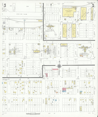 Sanborn Fire Insurance Map from Levelland, Hockley County, Texas (1942), Sheet #0005 - Complete Map Set gallery image, historic Sanborn map, vintage wall art, Texas Texas