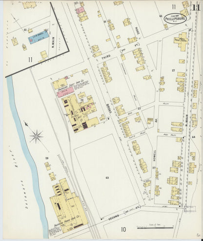 Sanborn Fire Insurance Map from Phillipsburg, Warren County, New Jersey (1897), Sheet #0011 - Complete Map Set gallery image, historic Sanborn map, vintage wall art, New Jersey New Jersey