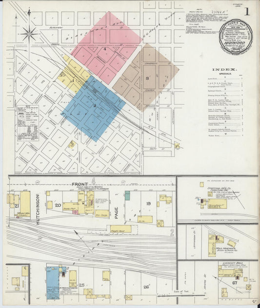 Sanborn Fire Insurance Map from Harvard, McHenry County, Illinois (1892), Sheet #0001 - Complete Map Set gallery image, historic Sanborn map, vintage wall art, Illinois Illinois