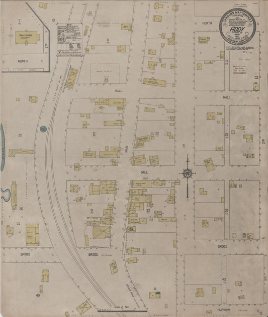 Sanborn Fire Insurance Map from Addy, Stevens County, Washington (1915), Sheet #0001 - Historic Sanborn Fire Insurance Map Print, vintage old map wall art, antique decor, genealogy gift, Washington Washington map