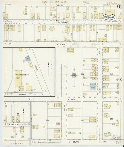 Sanborn Fire Insurance Map from Freeland, Luzerne County, Pennsylvania (1912), Sheet #0006 - Complete Map Set gallery image, historic Sanborn map, vintage wall art, Pennsylvania Pennsylvania