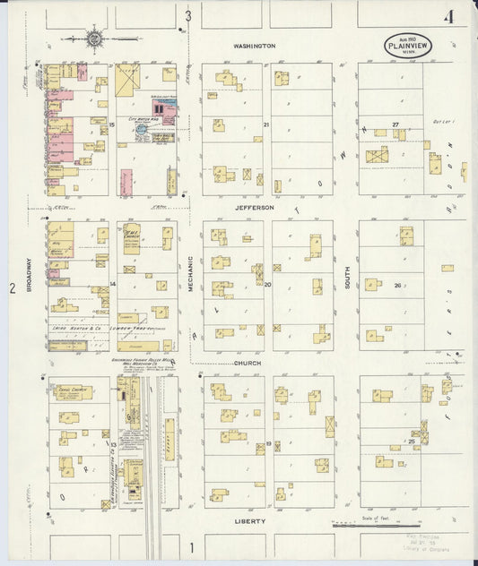Sanborn Fire Insurance Map from Plainview, Wabasha County, Minnesota (1910), Sheet #0004 - Historic Sanborn Fire Insurance Map Print, vintage old map wall art, antique decor, genealogy gift, Minnesota Minnesota map