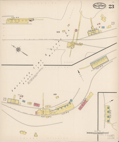 Sanborn Fire Insurance Map from Bellefonte, Centre County, Pennsylvania (1922), Sheet #0023 - Complete Map Set gallery image, historic Sanborn map, vintage wall art, Pennsylvania Pennsylvania