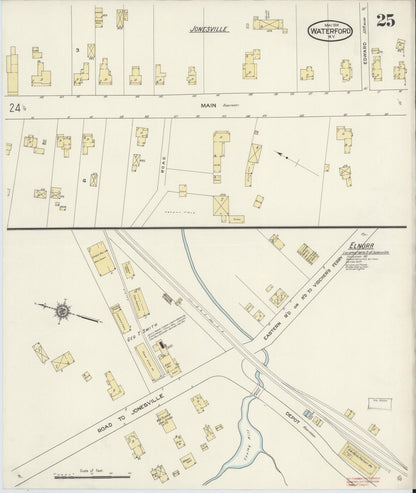 Sanborn Fire Insurance Map from Waterford, Saratoga County, New York (1914), Sheet #0025 - Complete Map Set gallery image, historic Sanborn map, vintage wall art, New York New York