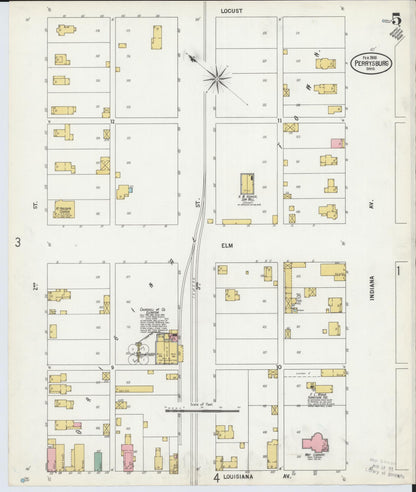Sanborn Fire Insurance Map from Perrysburg, Wood County, Ohio (1900), Sheet #0005 - Historic Sanborn Fire Insurance Map Print, vintage old map wall art, antique decor, genealogy gift, Ohio Ohio map