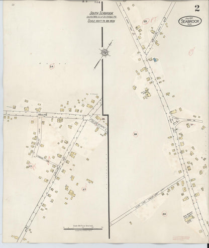 Sanborn Fire Insurance Map from Seabrook, Rockingham County, New Hampshire (1942), Sheet #0002 - Complete Map Set gallery image, historic Sanborn map, vintage wall art, New Hampshire New Hampshire