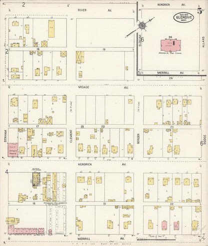 Sanborn Fire Insurance Map from Glendive, Dawson County, Montana (1910), Sheet #0005 - Complete Map Set gallery image, historic Sanborn map, vintage wall art, Montana Montana