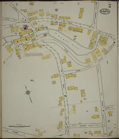 Sanborn Fire Insurance Map from Sunapee, Sullivan County, New Hampshire (1936), Sheet #0002 - Complete Map Set gallery image, historic Sanborn map, vintage wall art, New Hampshire New Hampshire
