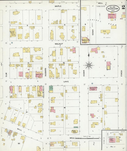 Sanborn Fire Insurance Map from Horicon, Dodge County, Wisconsin (1904), Sheet #0002 - Complete Map Set gallery image, historic Sanborn map, vintage wall art, Wisconsin Wisconsin