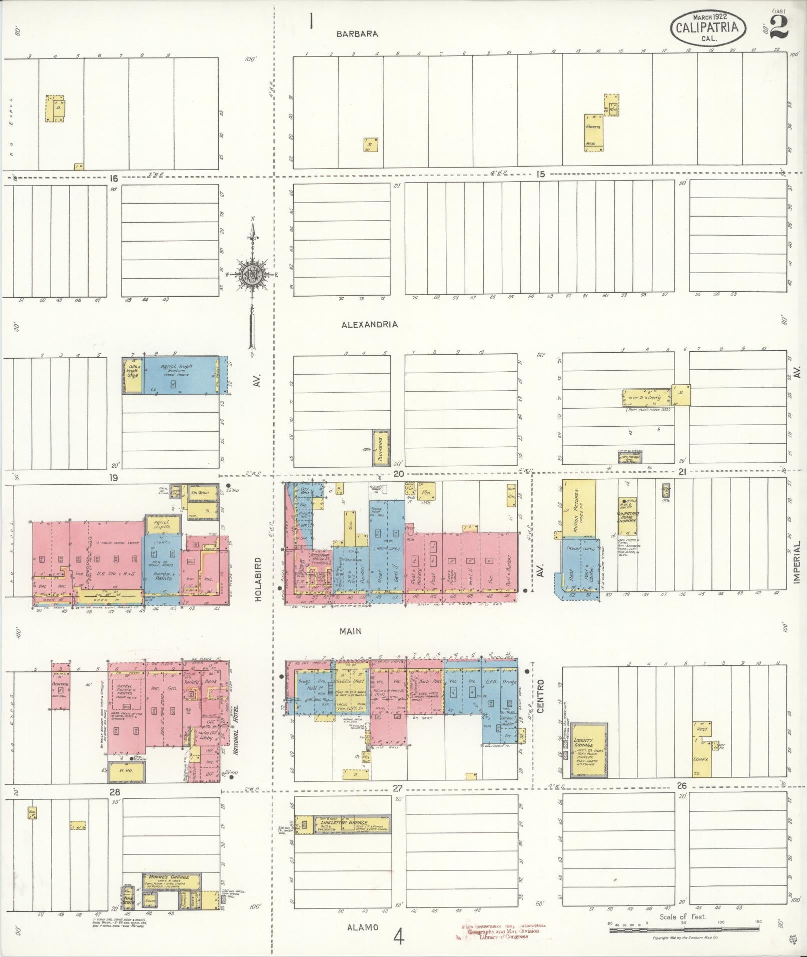 Sanborn Fire Insurance Map from Calipatria, Imperial County, California (1922), Sheet #0002 - Complete Map Set gallery image, historic Sanborn map, vintage wall art, California California