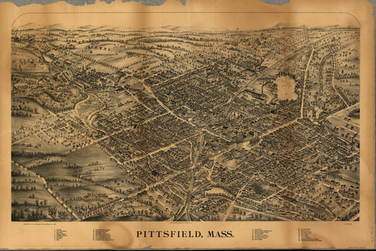 Pittsfield, Mass. (1899) – Historic Bird’s-Eye View Panorama Print
