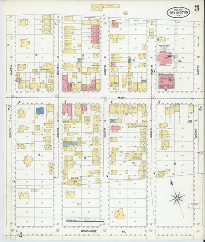 Sanborn Fire Insurance Map from Irvington, Westchester County, New York (1905), Sheet #0003 - Complete Map Set gallery image, historic Sanborn map, vintage wall art, New York New York