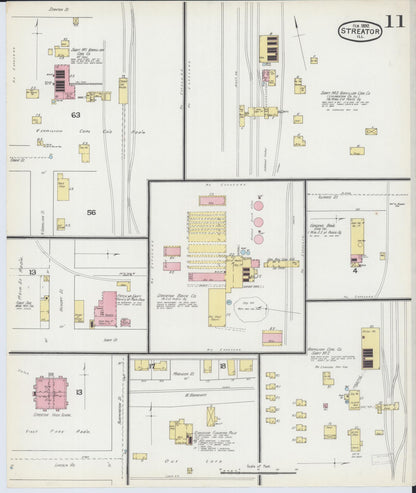 Sanborn Fire Insurance Map from Streator, La Salle County, Illinois (1892), Sheet #0011 - Complete Map Set gallery image, historic Sanborn map, vintage wall art, Illinois Illinois