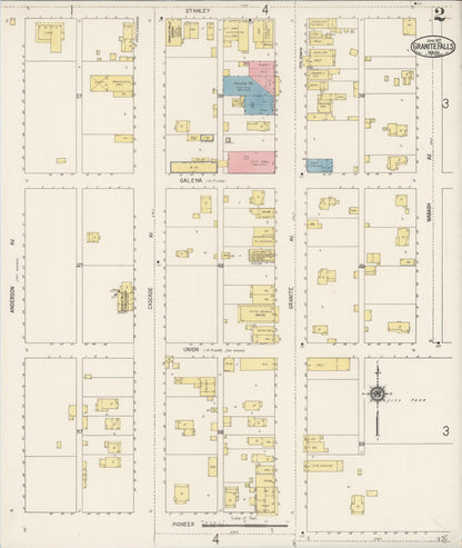 Sanborn Fire Insurance Map from Granite Falls, Snohomish County, Washington (1917), Sheet #0002 - Complete Map Set gallery image, historic Sanborn map, vintage wall art, Washington Washington