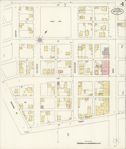 Sanborn Fire Insurance Map from Rio Vista, Solano County, California (1908), Sheet #0004 - Complete Map Set gallery image, historic Sanborn map, vintage wall art, California California