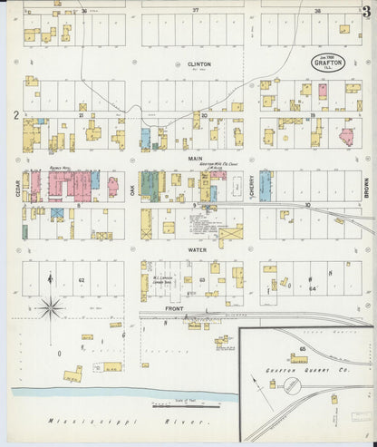Sanborn Fire Insurance Map from Grafton, Jersey County, Illinois (1900), Sheet #0003 - Complete Map Set gallery image, historic Sanborn map, vintage wall art, Illinois Illinois