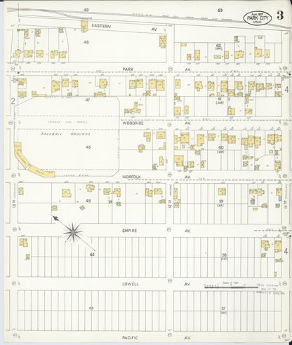 Sanborn Fire Insurance Map from Park City, Summit County, Utah (1907), Sheet #0003 - Complete Map Set gallery image, historic Sanborn map, vintage wall art, Utah Utah