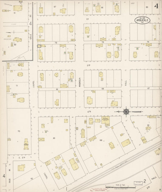 Sanborn Fire Insurance Map from Arbuckle, Colusa County, California (1918), Sheet #0004 - Historic Sanborn Fire Insurance Map Print, vintage old map wall art, antique decor, genealogy gift, California California map