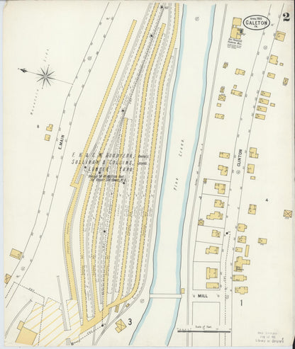 Sanborn Fire Insurance Map from Galeton, Potter County, Pennsylvania (1900), Sheet #0002 - Historic Sanborn Fire Insurance Map Print, vintage old map wall art, antique decor, genealogy gift, Pennsylvania Pennsylvania map