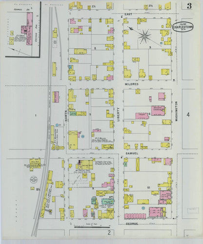 Sanborn Fire Insurance Map from Charles Town, Jefferson County, West Virginia (1897), Sheet #0003 - Complete Map Set gallery image, historic Sanborn map, vintage wall art, West Virginia West Virginia