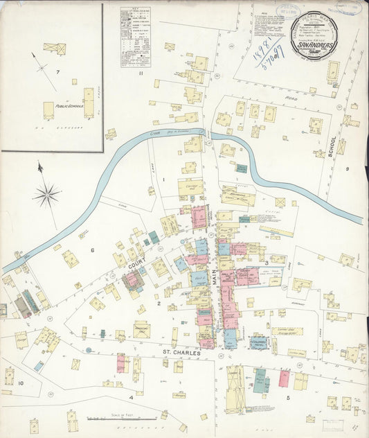 Sanborn Fire Insurance Map from San Andreas, Calaveras County, California. (1898) – Historic Sanborn Fire Insurance Map Print