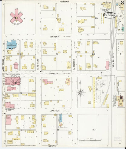 Sanborn Fire Insurance Map from Eldora, Hardin County, Iowa (1893), Sheet #0003 - Historic Sanborn Fire Insurance Map Print