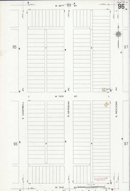 Sanborn Fire Insurance Map from Chicago, Cook County, Illinois (1920), Sheet #0096 - Historic Sanborn Fire Insurance Map Print, vintage old map wall art, antique decor, genealogy gift, Illinois Illinois map