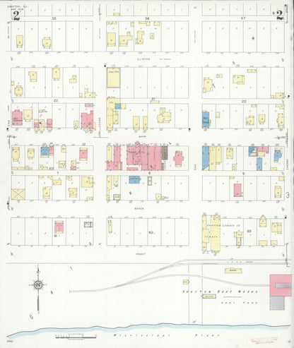 Sanborn Fire Insurance Map from Grafton, Jersey County, Illinois (1936), Sheet #0002 - Historic Sanborn Fire Insurance Map Print, vintage old map wall art, antique decor, genealogy gift, Illinois Illinois map