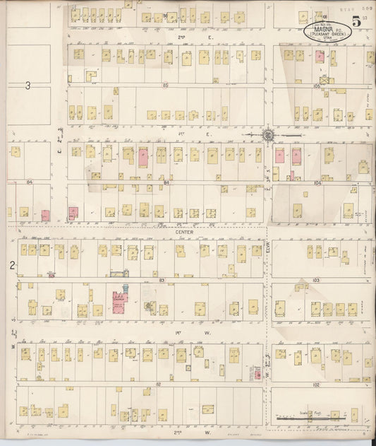 Sanborn Fire Insurance Map from Magna, Salt Lake County, Utah (1931), Sheet #0005 - Historic Sanborn Fire Insurance Map Print, vintage old map wall art, antique decor, genealogy gift, Utah Utah map