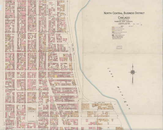 Sanborn Fire Insurance Map from Chicago, Cook County, Illinois (1927), Sheet #0001 - Historic Sanborn Fire Insurance Map Print, vintage old map wall art, antique decor, genealogy gift, Illinois Illinois map