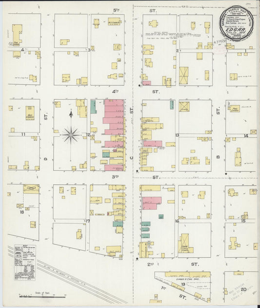 Sanborn Fire Insurance Map from Edgar, Clay County, Nebraska. (1892) – Historic Sanborn Fire Insurance Map Print