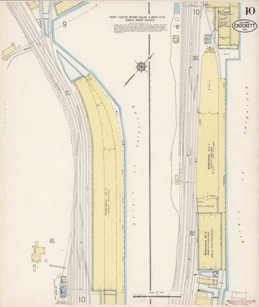 Sanborn Fire Insurance Map from Crockett, Contra Costa County, California (1913), Sheet #0010 - Historic Sanborn Fire Insurance Map Print, vintage old map wall art, antique decor, genealogy gift, California California map